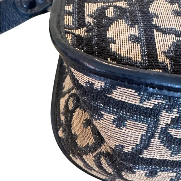 Dior Trotter Vintage Navy Shoulder Bag with COA - Picture 6 of 12